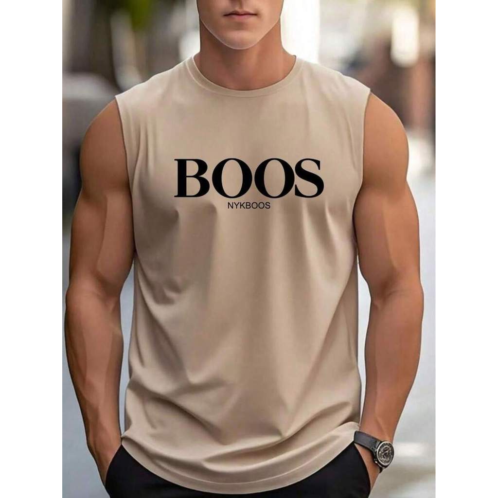 Regata Masculina BS Gola Redonda Camisa 100% Algodao Casual Academia Esporte Caminhada