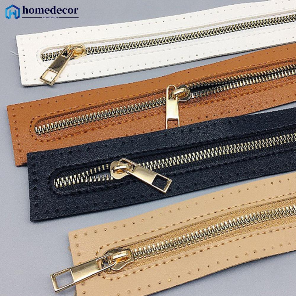 HOMEDECOR Multicolorido Couro Do Plutônio Costurado À Mão Zíper DIY Saco Artesanal Substituível Macio Modificação Acessó