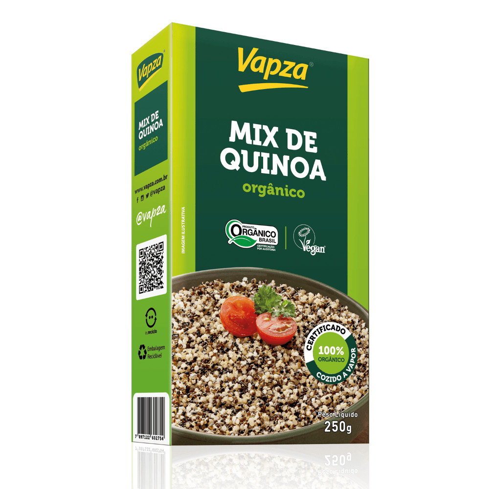 Mix de Quinoa Orgânica 250G Vapza em Oferta na Shopee