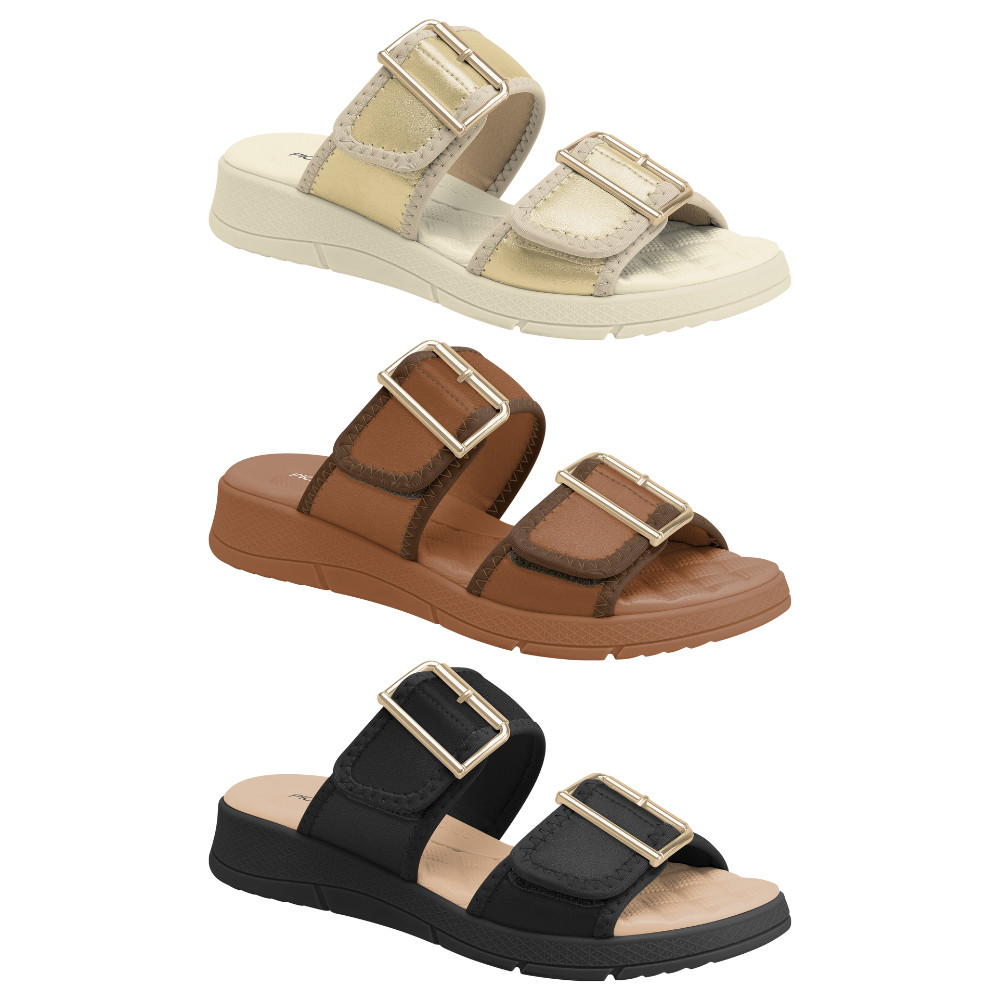 Tamanco Piccadilly Feminino Anabela Fivela Palmilha Conforto Fascite Plantar Picadili Picadily