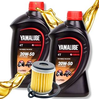 Troca de Óleo FZ25 250 Abs / Fazer 250 / Lander 250 / Teneré 250 Yamalube 20w50 + Filtro C/ Oring em Oferta na Shopee