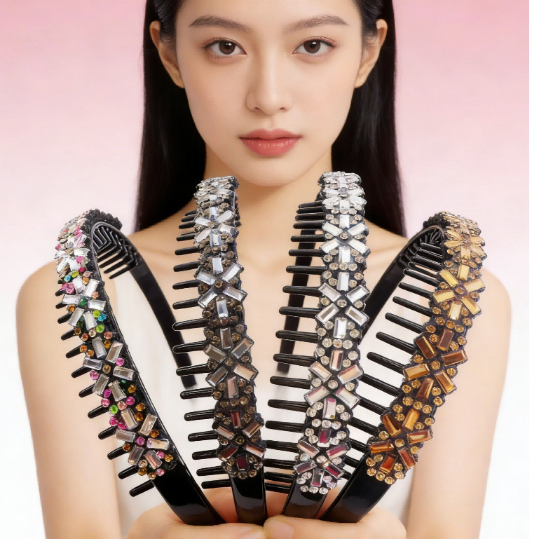 TB Tiara Feminina com Pedras Brilhantes | Arco de Cabelo Luxo | Acessórios de Cabelo Moda em Oferta na Shopee