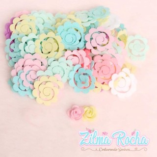 Mini Flor Espiral Colorida 30 unidades– 3cm Aberta e 1,5 cm fechada - Recorte de Feltro em Oferta na Shopee