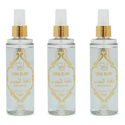Kit 3x Body Splash Desodorante Royal Blanc Soul Cosméticos