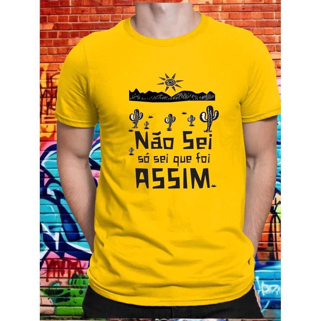 Camiseta Frase Não sei, só sei que foi Assim 100% Algodão Premium Nordeste Envio Imediato