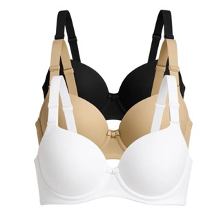 Sutiã Reforçado Microfibra Kit c/3 Bojo Alça  Aro Sustentação Confortavel Soutien Soutian Liso Adulto ao Infantil em Oferta na Shopee