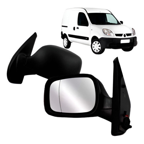 Par Retrovisor Kangoo 2003 A 2015 Com Controle LenteAsférica