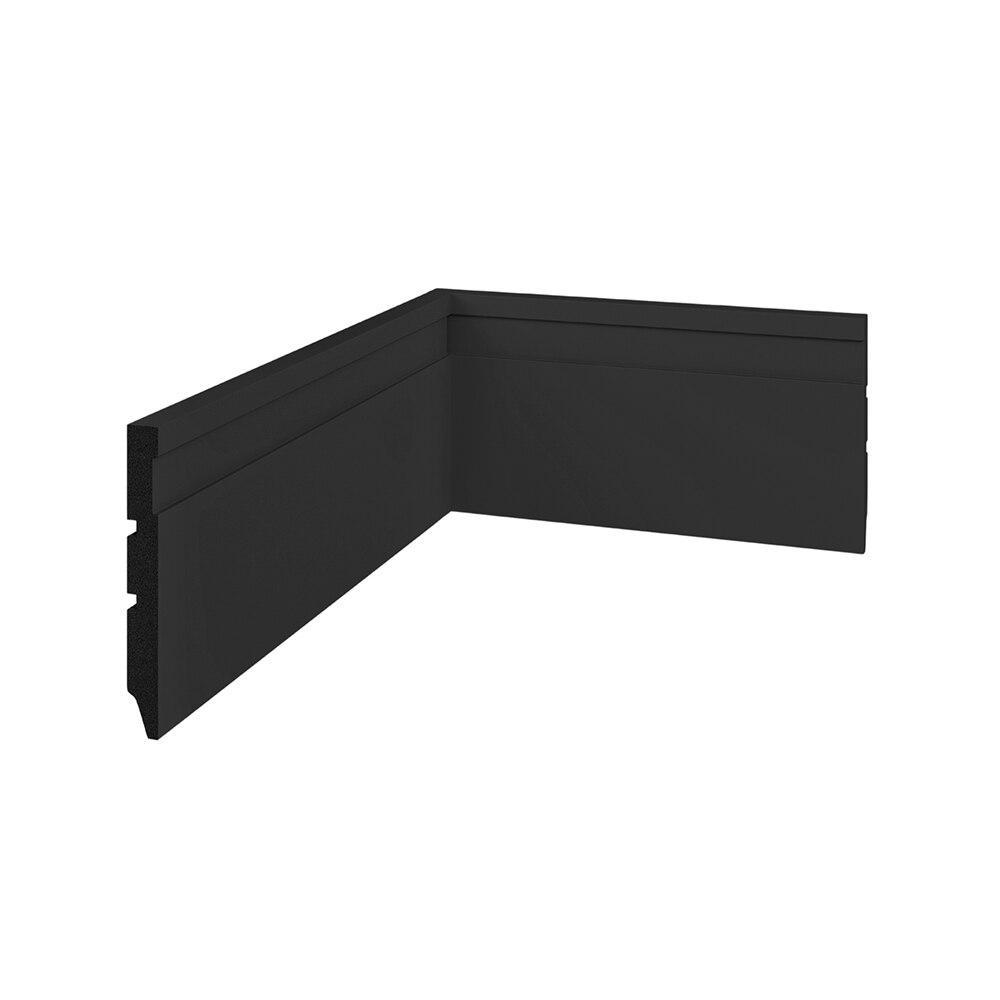 Rodapé Modaza Poliestireno Frisado 10 x 285 cm, Preto em Oferta na Shopee