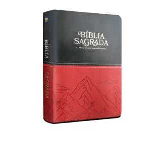 Bíblia aec letra gigante pu preto e vermelho montanhas comece sua leitura hoje
