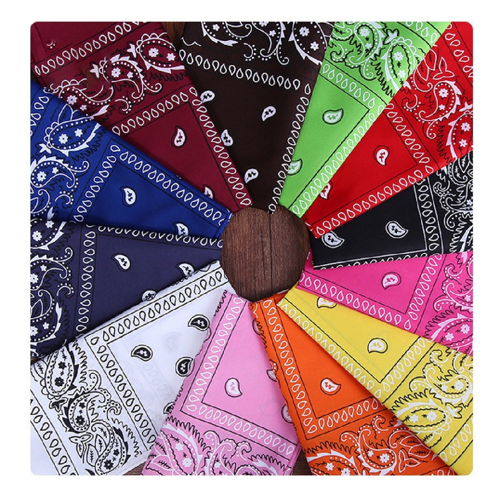 Kit Bandana Lenço Estampado Moda Unissex 55X55Cm Adulto Escolha as Cores