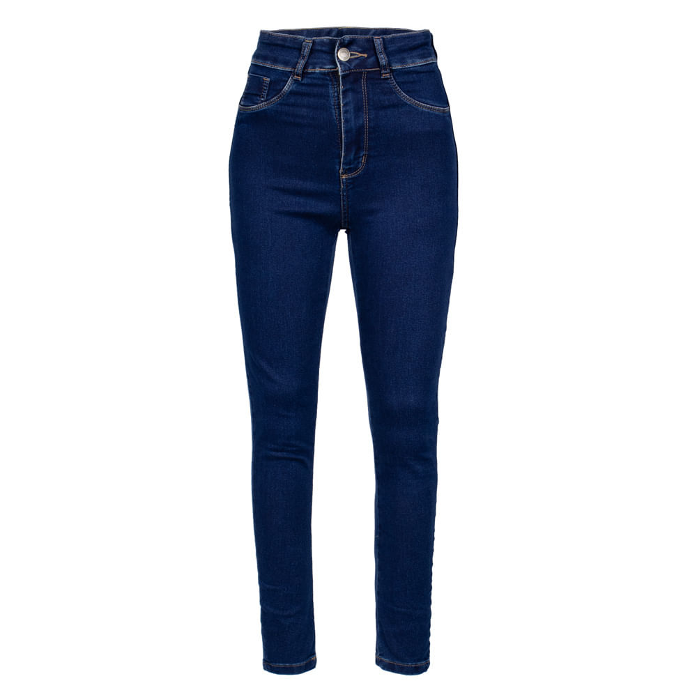 Calça Jeans Feminina Sawary Plush Up Azul Escuro