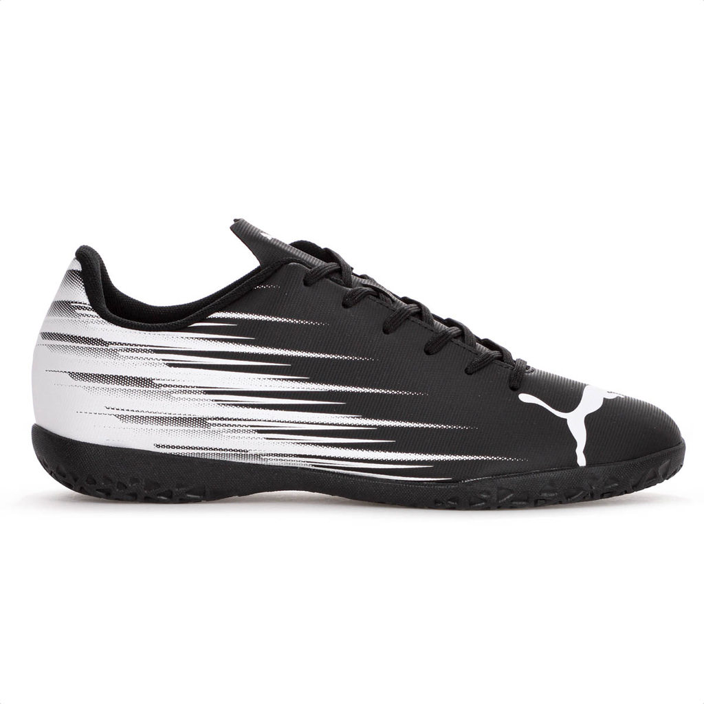 Chuteira Puma Futsal Attacanto II IT BDP Preto e Branco - Masculino