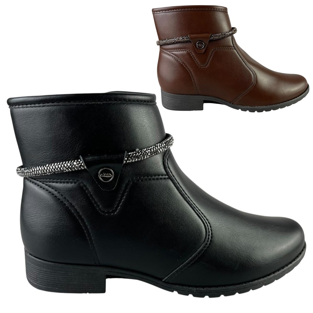 Bota Coturno Feminina Dakota Original Cano Curto Zíper Tratorada Conforto Inverno