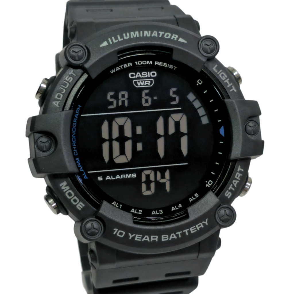 Relógio Casio Digital Standard Masculino Cinza AE-1500WH-8BVDF