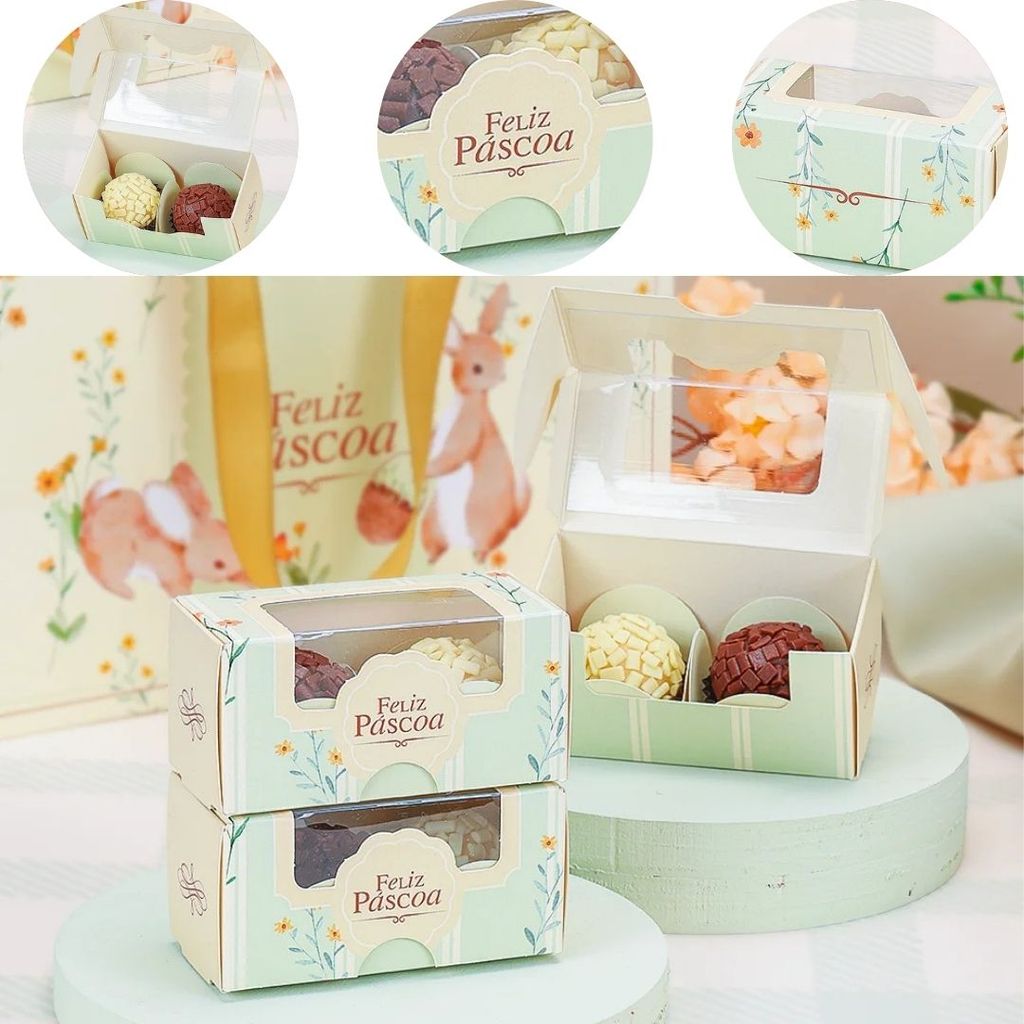 10 CAIXAS P/ 2 DOCES PÁSCOA EMBALAGEM FLORIR 5474 ( PASCOA JANGO 2026 ) em Oferta na Shopee