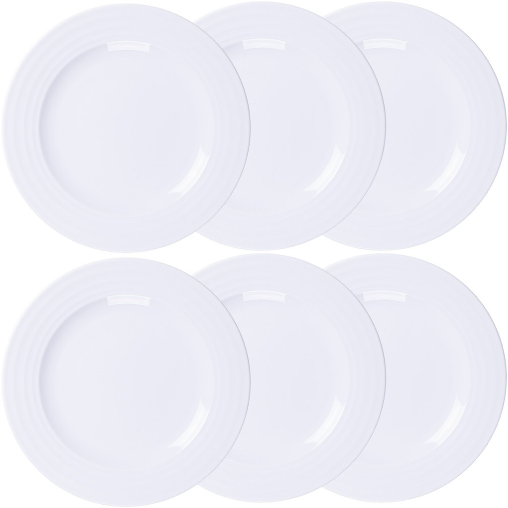 6 pratos de porcelana tramontina  27cm vibrare kit de pratos de porcelana tramontina