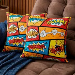 Almofadas Kit Plumie. de 45x45cm 2 Uni Estampadas Cama inBox