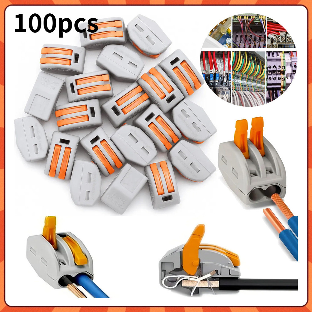 kit 100 un Conector Compacto Elétrico Emenda E Derivação 4mm e 6mm