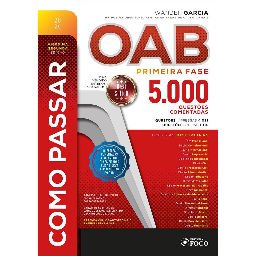 Como Passar na OAB 1 Fase 5000 Questões 2026