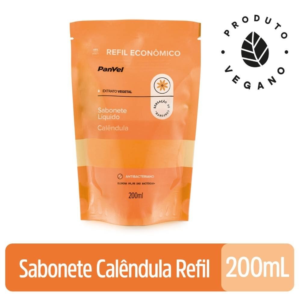 Sabonete Líquido Panvel Calendula Refil 200ml em Oferta na Shopee