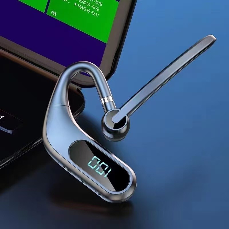 Fones de ouvido Bluetooth sem fio com microfone e tela Fones de ouvido esportivos Bluetooth