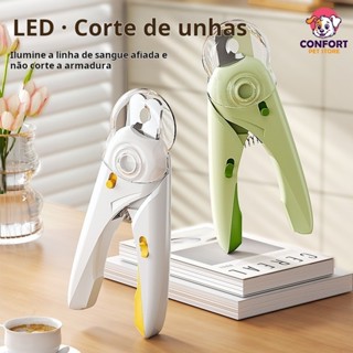 Cortador de Unha Pet com Luz LED e Trava de Segurança Cortador De Unhas Para Cães e Gatos Kit Alicate e Lixa Com Luz em Oferta na Shopee