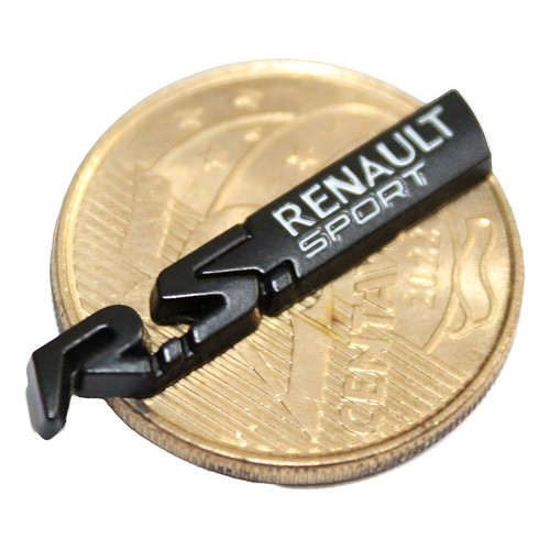 Emblema Rs Renault Volante Sport Clio Sandero Megane Duster Preto