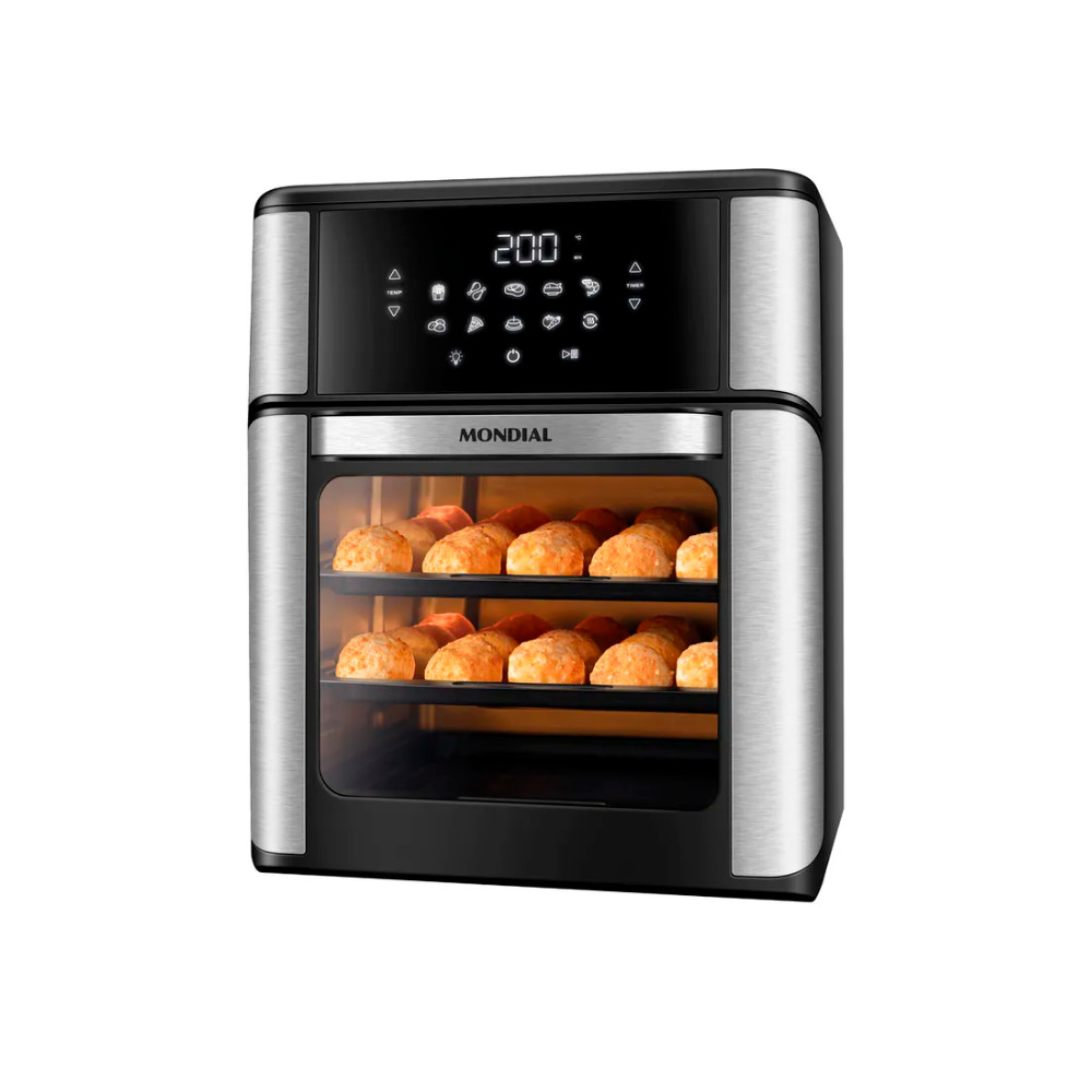 Fritadeira Air Fryer Forno Mondial 12 litros Inox Afon-12l-bi 127v em Oferta na Shopee