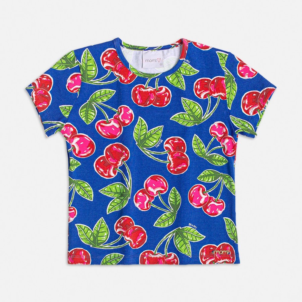 Blusa com Estampa de Cerejas