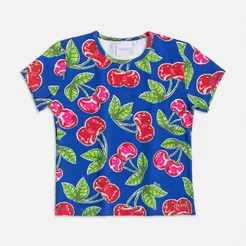Blusa com Estampa de Cerejas