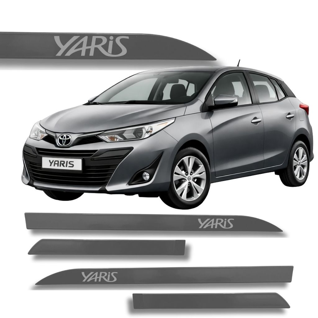 Friso Porta Toyota Yaris Original Cinza Cosmopolita 2014 à 2020