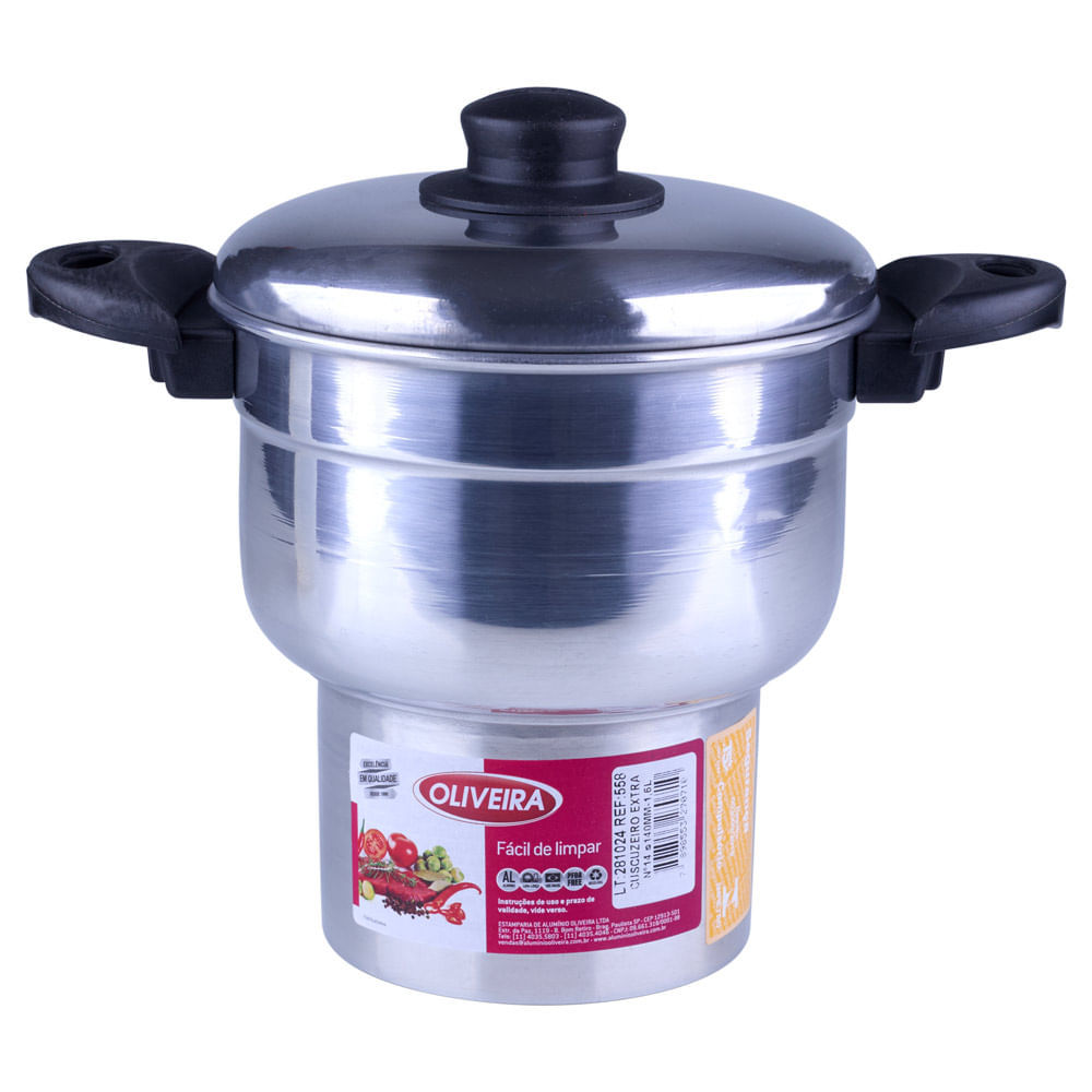 Cuscuzeiro 14cm Polido Alumínio Oliveira em Oferta na Shopee