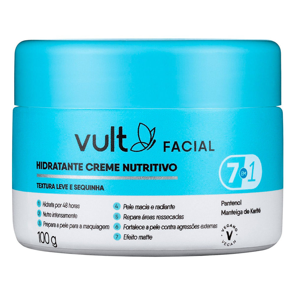 Creme Hidratante Facial Vult Nutritivo 100g em Oferta na Shopee