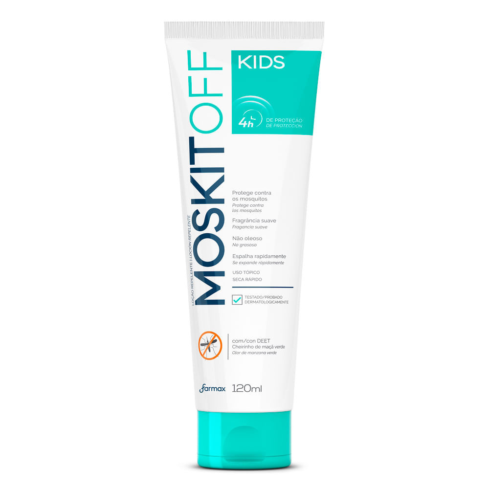 Repelente MoskitOff Kids Loção 120ml em Oferta na Shopee