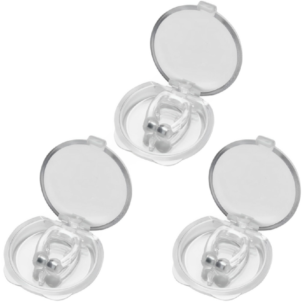 Kit 3 Unidade Aparelho Dilatador Nasal Magnético Clipe Anti Ronco Evita Apneia Sono Durante A Noite