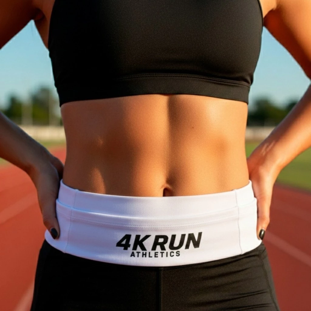 Cinto Porta Celular Corrida 4KRUN 3 Divisórias Pochete Fitness Unissex Ajustável Academia Caminhada — imagem 1