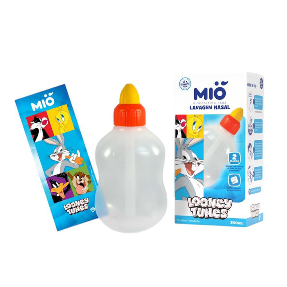 Dispositivo para Lavagem Nasal Mió Looney Tunes 2 Fluidos 240ml em Oferta na Shopee