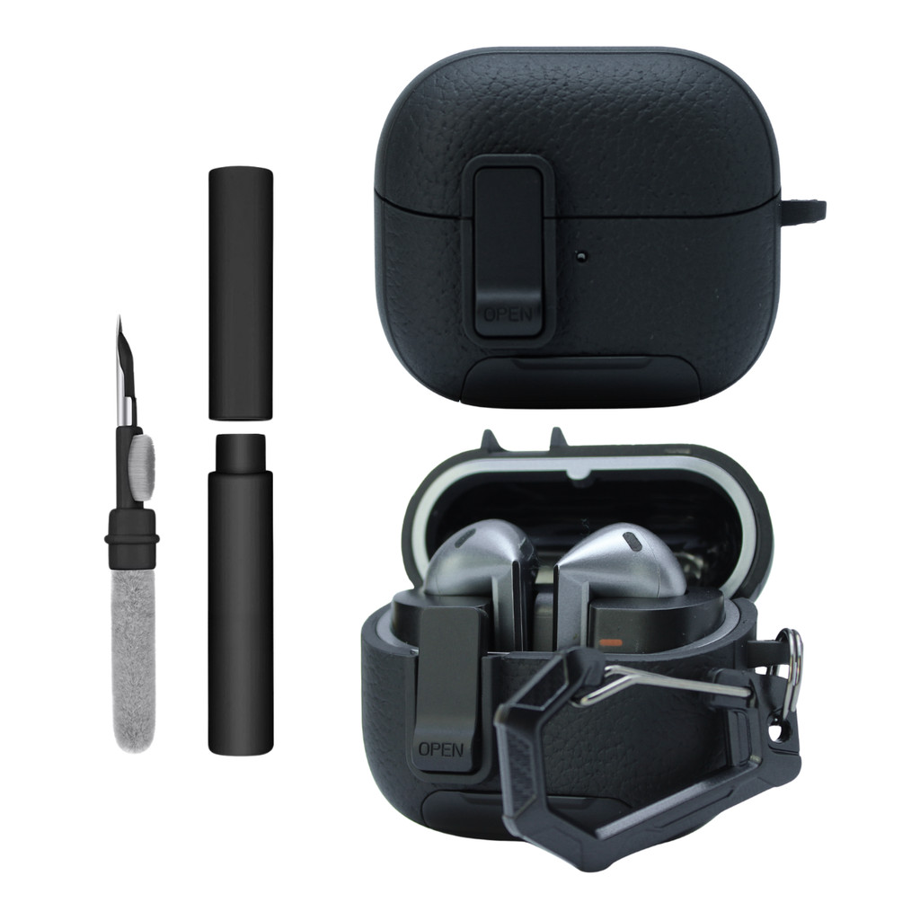 Kit Limpador para Fones e Capa Protetora Urban Noir Nerdcase para Galaxy Buds 3,