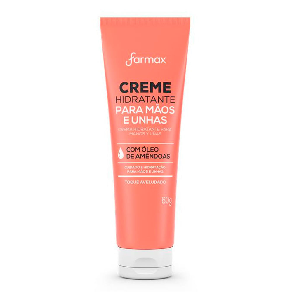 Creme Hidratante para Mãos e Unhas Farmax Com Óleos de Amêndoas 60g em Oferta na Shopee