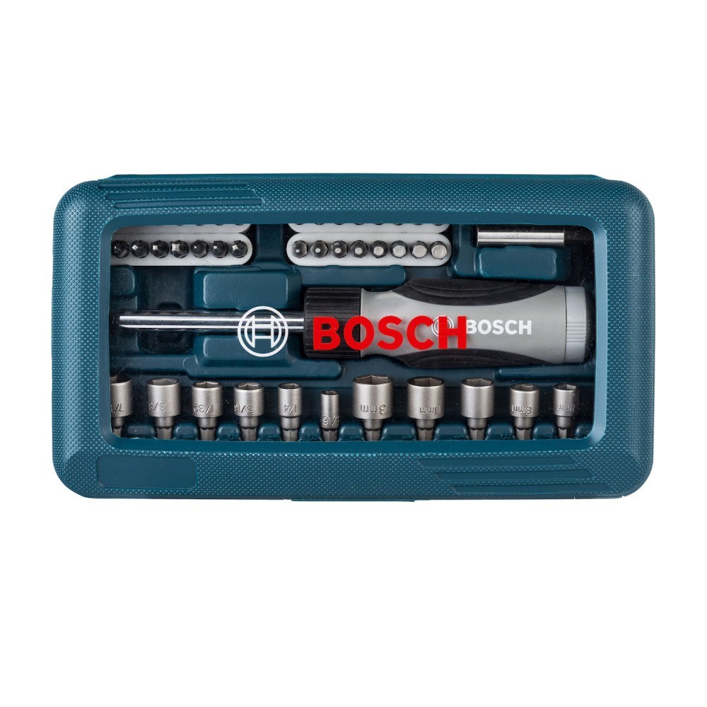 Jogo de pontas e soquetes para parafusar com 46 peças - Kits Extra Hard Bosch em Oferta na Shopee