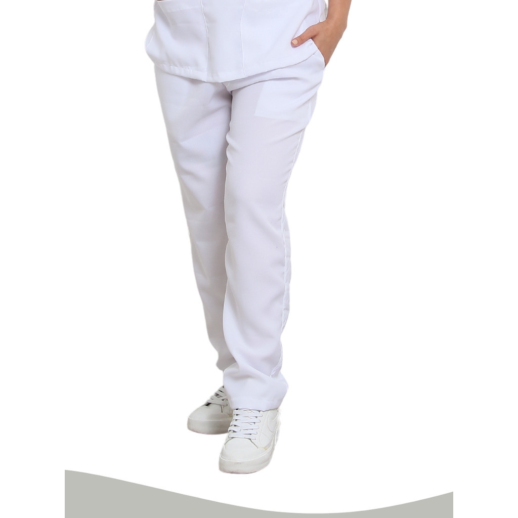 Calça Uniforme Oxford Trabalho Elástico Padaria Açougue