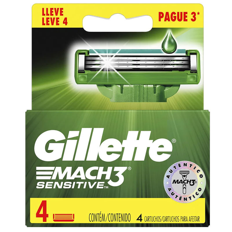 Carga Gillette Mach3 Leve 4 Pague 3 em Oferta na Shopee