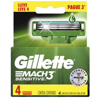 Carga Gillette Mach3 Leve 4 Pague 3 em Oferta na Shopee
