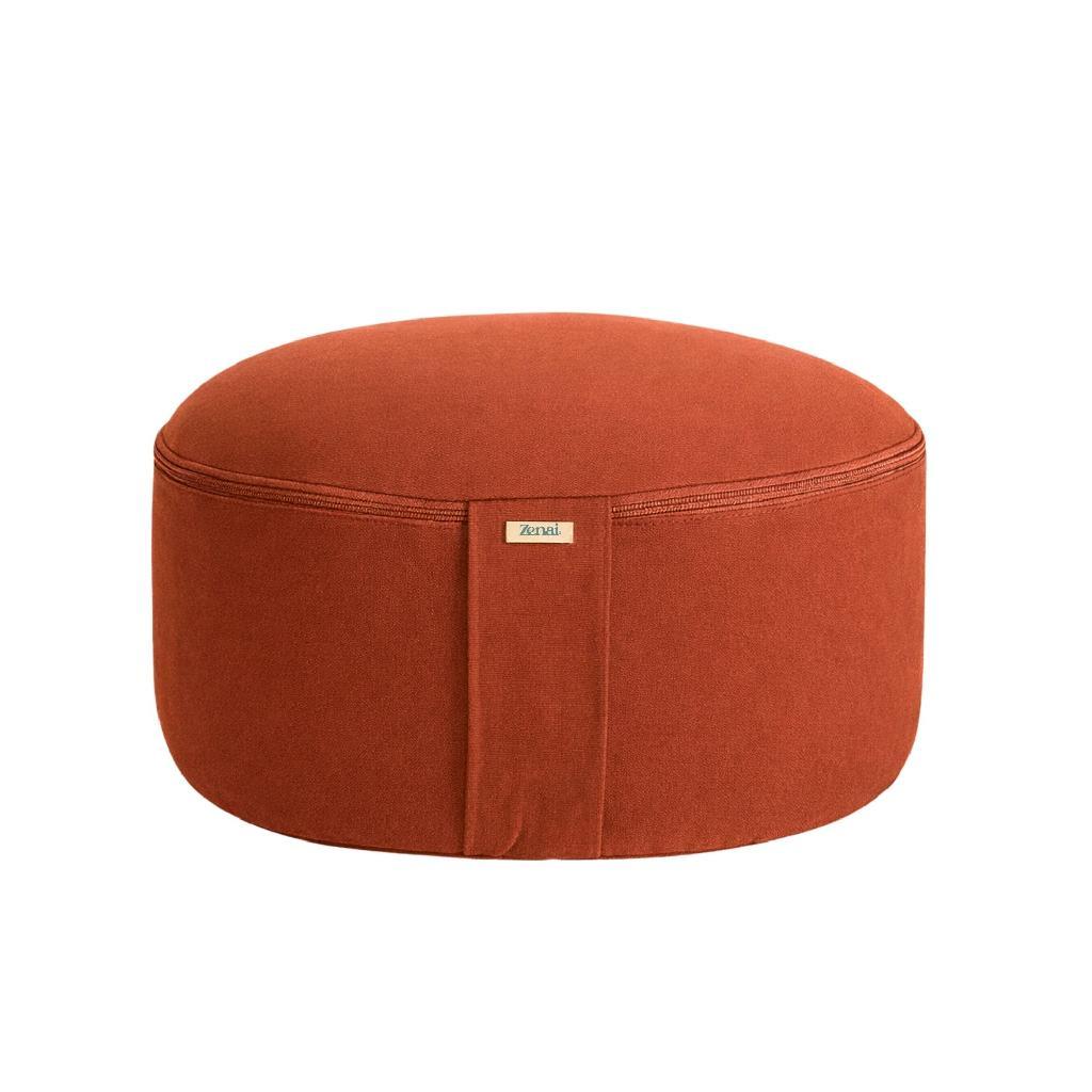 Imagem Almofada Zafu Zenai Terracota Para Yoga E Meditação