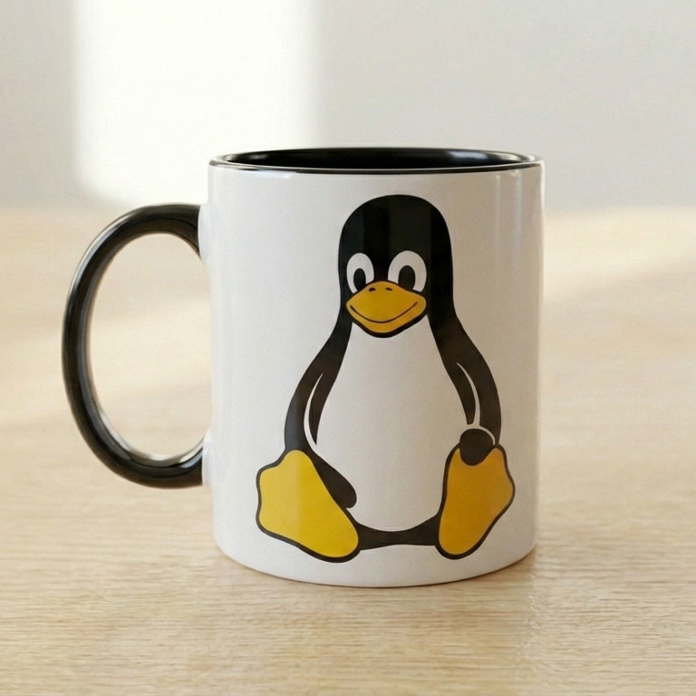Caneca Personalizada Linux - Presente Para Programador TI Dev - Xícara Café Cerâmica 325ml Com Nome