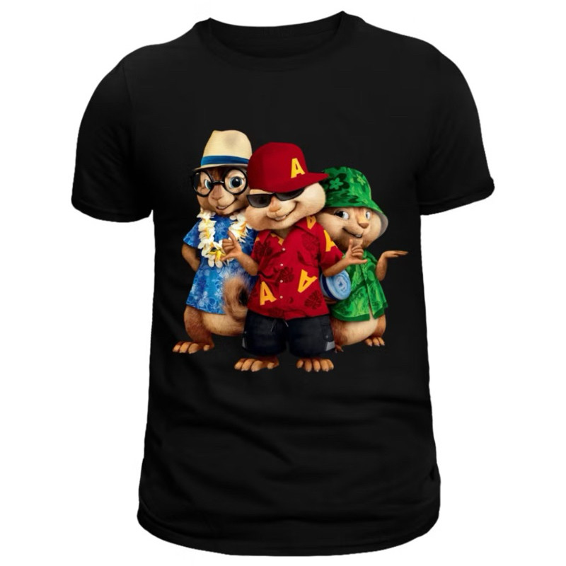 Camiseta Básica algodão premium Alvin e os esquilos Alvin Theodor Simon