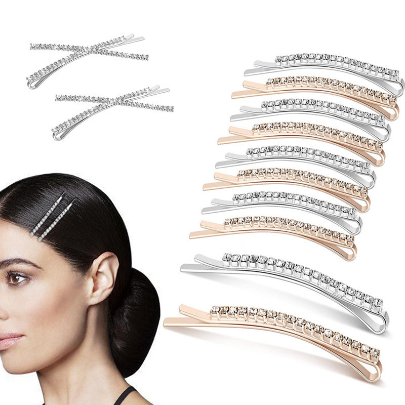 KIT 12 Este prendedor de cabelo cravejado de strass realça perfeitamente o charme delicado.