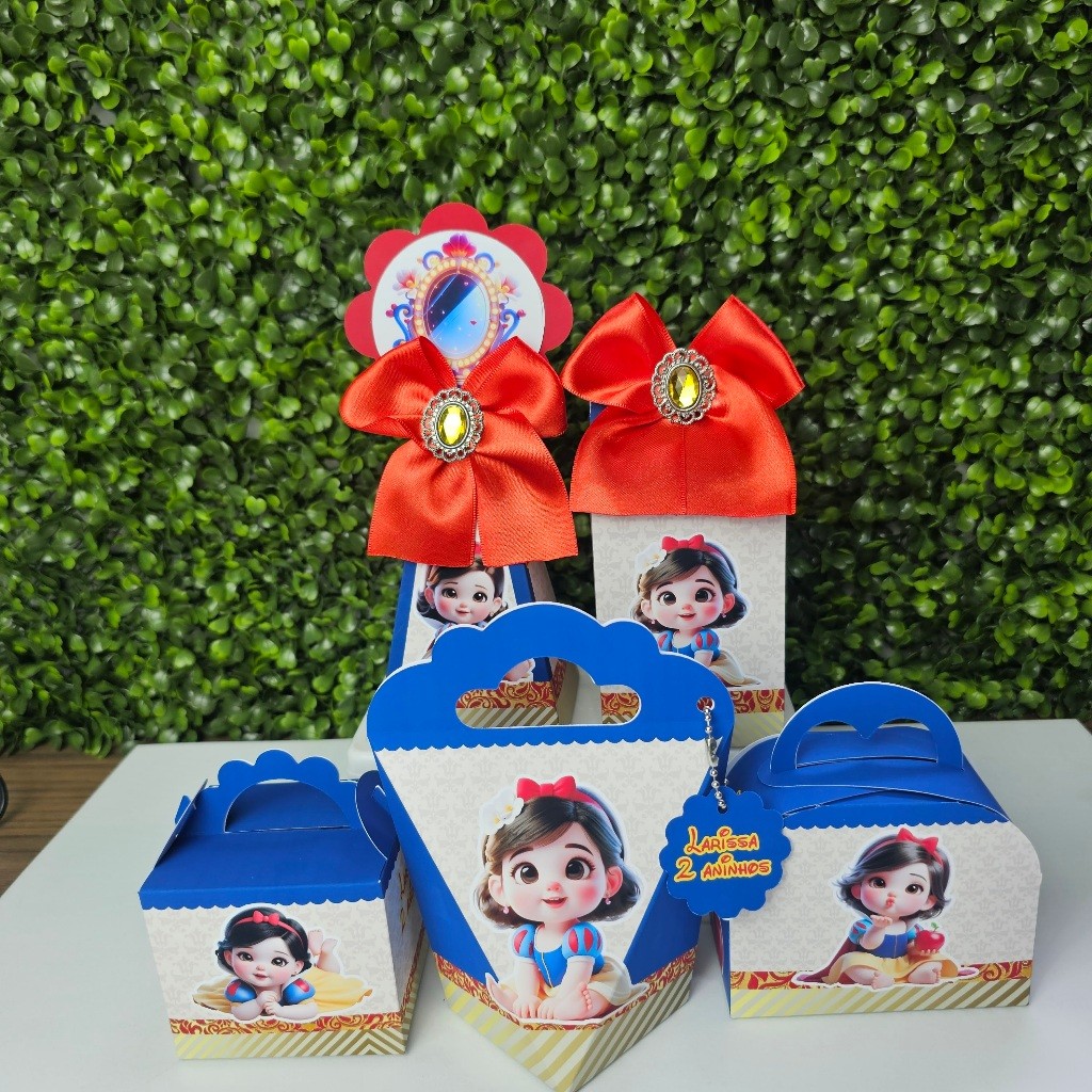 Kit Caixa Montada BRANCA DE NEVE BABY CUTE - Personalizados - Festa infantil - Aniversário - Lembrancinha