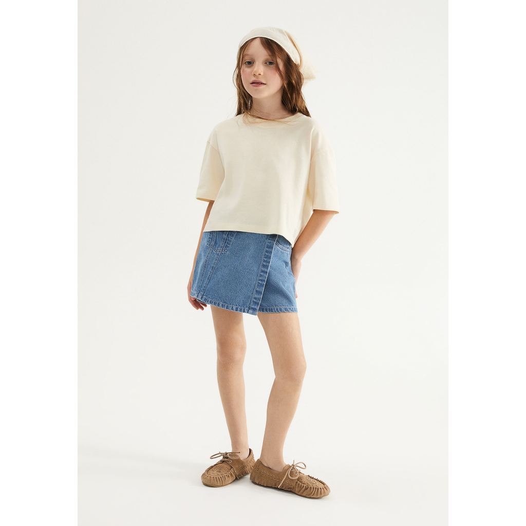Shorts Saia Infantil Jeans