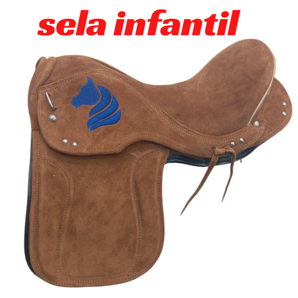 Sela Vaquejada infantil 12 Polegada Cavalo Cela Para Pônei de criança